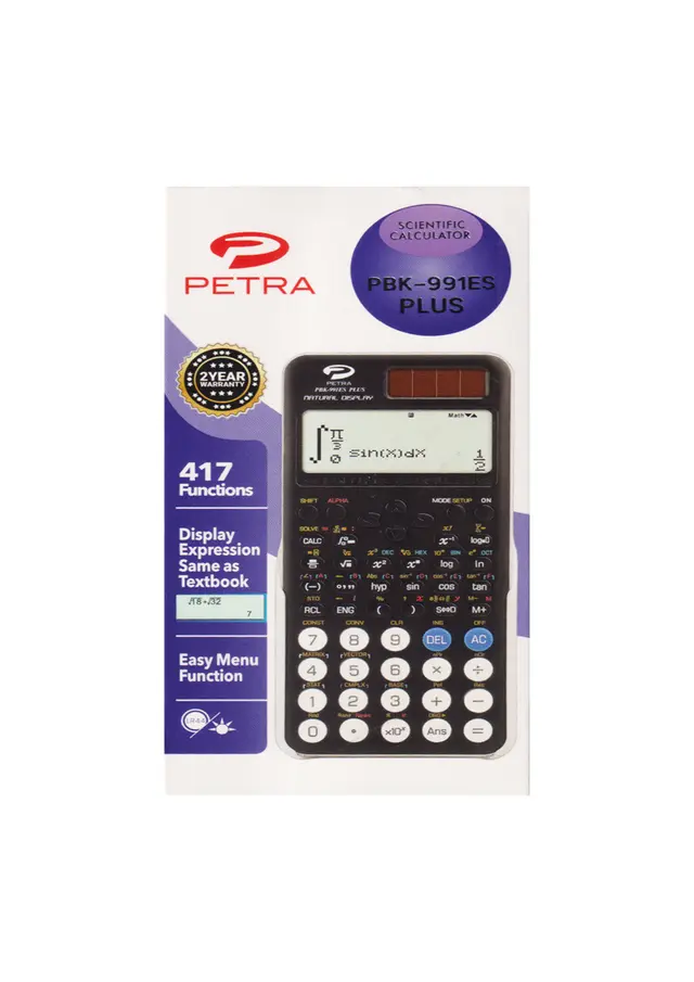 Petra Scientific Calculator 991ES Plus Black PBK99ESPLUS (Original)